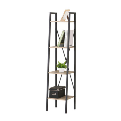 Lentyna pastatoma 34x32,5x148 cm juoda, medis Urban Living 151373