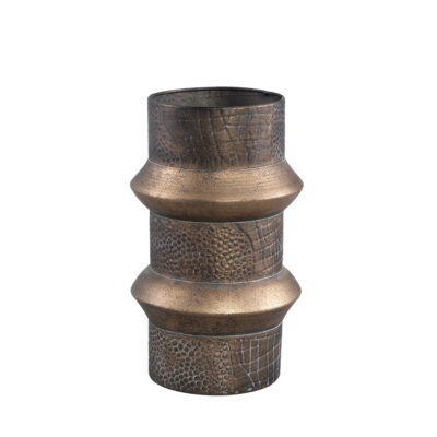 Vaza metalinė rudos/aukso spalvos D18xH30 cm Danzic PTMD 105797