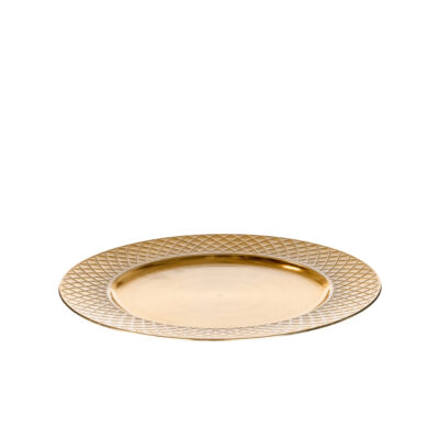 Padėklas plastikinis aukso spalvos D33xH3 cm Giftdecor 11201