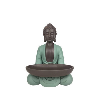 Figūrėlė Buda su lėkštele keramikinė 13.5x11x18 cm  Zen Arome