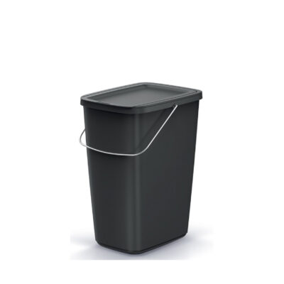 Šiukšliadėžė 12 l 25,3x19,5x34,2 cm juoda COMPACTA Q BASIC KEDEN