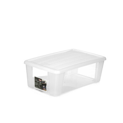 Dėžė su dangčiu plastikinė Elegance 32,5x19x11cm balta 5 l Italija STEFANPLAST