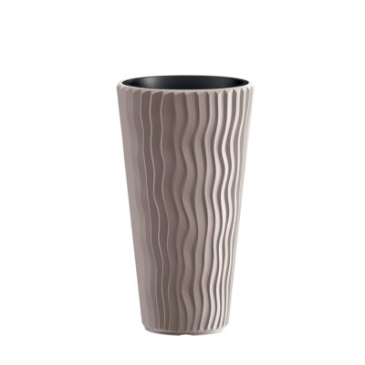 Vazonas SANDY SLIM su įdėklu 45 l D390xH708 mm kreminė sp. Prosperplast