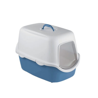 Kačių tualetas uždaras 56x40x40 cm mėlynos spalvos 99720 Italija STEFANPLAST