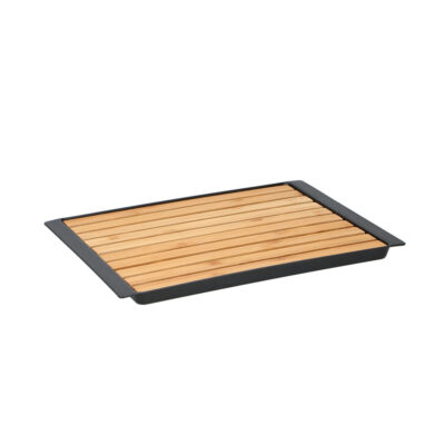 Lentelė pjaustymo duonai 38x27 cm bambukinės su padėklu ALPINA 871125216259