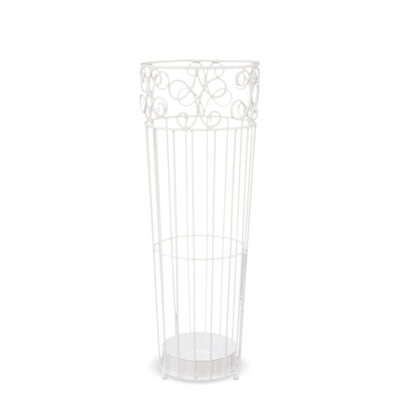 Skėčių stovas metalinis baltas 55x20x20 cm 111733