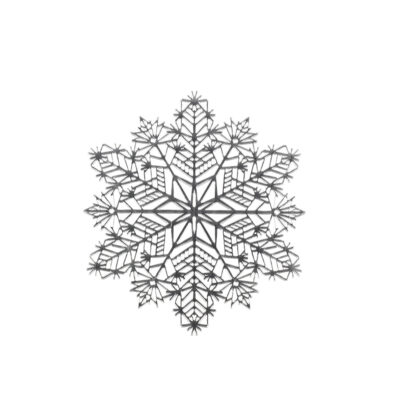 Padėkliukas stalo 38 cm Snaigė sidabrinė PVC Winteria 618549 kld