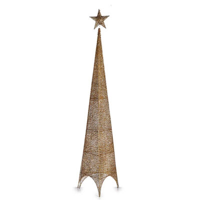 Eglutė dekoratyvinė metalinė, plastikinė 34x134x5,5cm aukso sp. Krist+ 97006 KLD