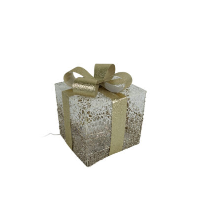 Dekoracija Dovanų dėžutė su LED apšvietimu 20x20x24 cm Kartyn 105226 KLD