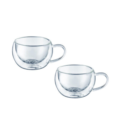 Puodeliai stikliniai 2 vnt su dvigubomis sienelėmis 300 ml MIA Ambition 96856