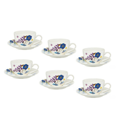 Puodeliai porcelianiniai 6 vnt komplektas 220 ml FIORI Ambition 45624