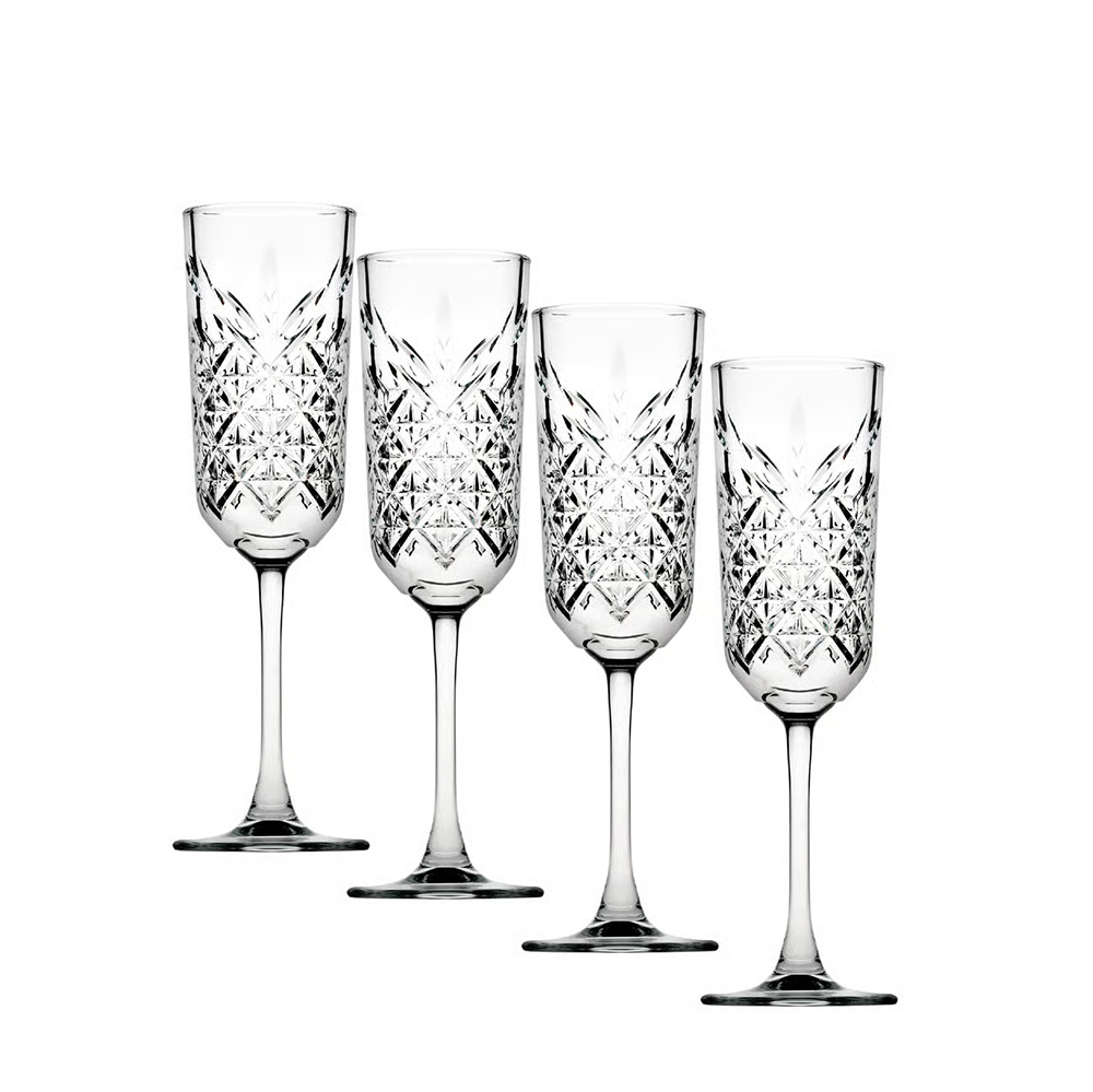 Taurės šampanui 175 ml 4 vnt komplektas TIMELESS Pasabahce 722291