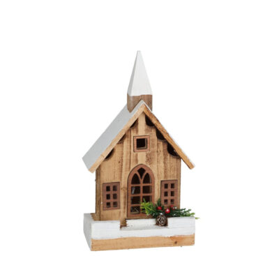 Dekoracija kalėdinė Paukščio namelis 5LED 19x10x34 cm 8445393519272 kld