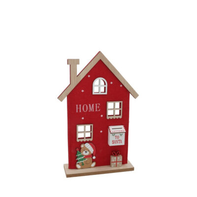 Dekoracija kalėdinė Namelis MDF 21x30.5 cm 8445393471501 kld