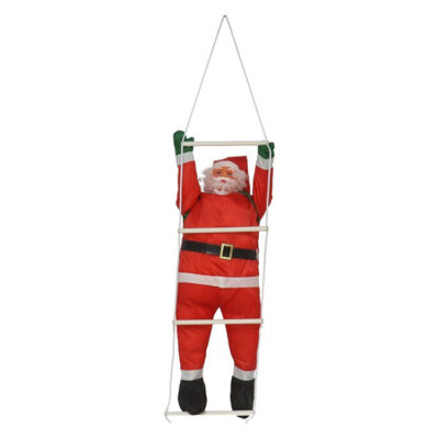 Dekoracija Kalėdų senis su kopėčiom 144 cm 8445393306346 kld