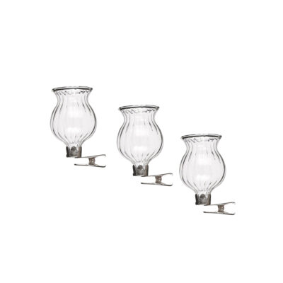 Vazelė stiklinė dekoratyvinė su segtuku D4xH6 cm 13g  871125249582