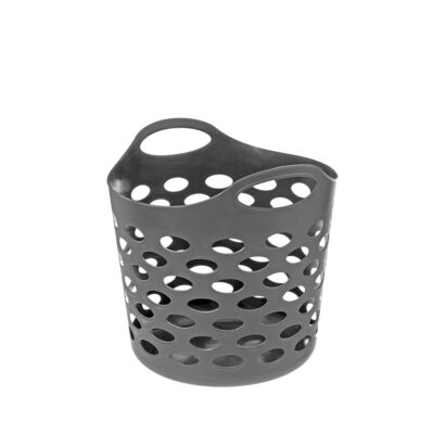 Krepšys plastikinis su rankenom D40,5xH38 cm 28 l pilkos sp. 5Five 117067