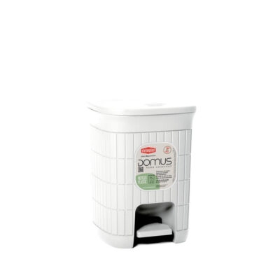 Šiukšliadėžė su pedalu  6 l 20,5x20,5x25 cm balta DOMUS 90400 Stefanplast