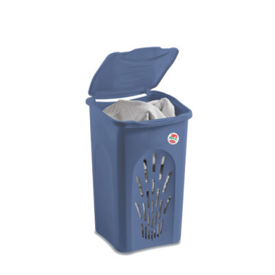 Dėžė skalbiniams Primavera 50 l 37x37x56 cm mėlyna 70113 Italija STEFANPLAST