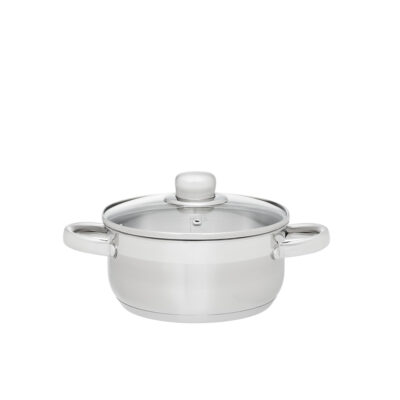 Puodas su dangčiu D18 cm 2 l nerūdijantis plienas Maku 182105