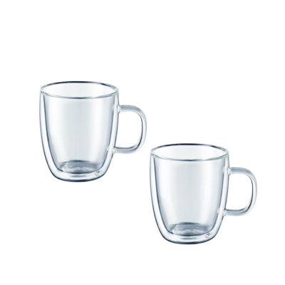 Puodeliai stikliniai 2 vnt su dvigubomis sienelėmis 250 ml MIA Ambition 96854