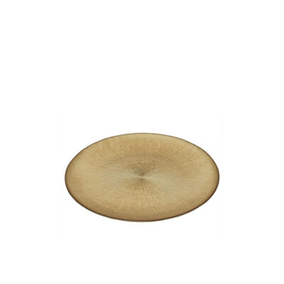 Lėkštė stiklinė aukso rusva D21 cm Home Deco KA6135