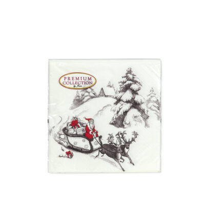 Servetėlės popierinės Kalėdų rogės 33x33 cm 20 vnt 54329 KLD