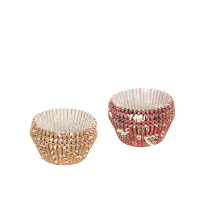 Kepimo formelės keksiukams popierinės kalėd75 vnt. 6,5x3 cm Lily Cook KP5726 KLD