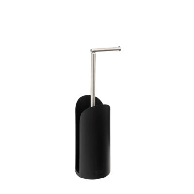 Laikiklis tualetiniam popieriui metalinis D15xH60 cm juodas 5Five 160884J