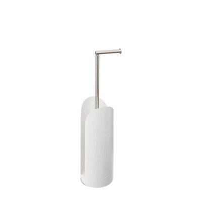 Laikiklis tualetiniam popieriui metalinis D15xH60 cm baltas 5Five 160884I
