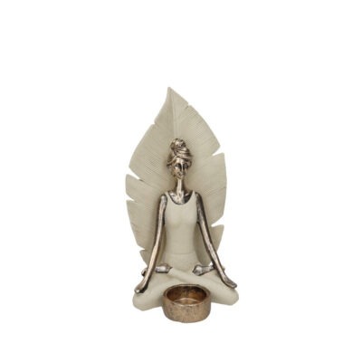Žvakidė Yoga sėdinti moteris  14x13x26 cm 8445393388953
