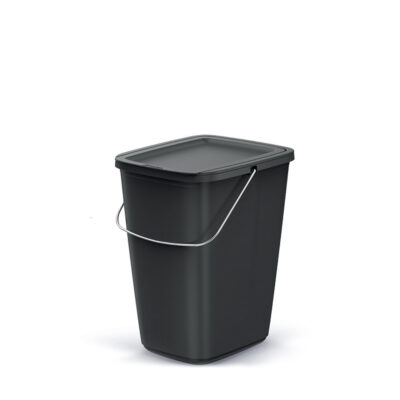Šiukšliadėžė 9 l 23,5x20x30 cm juoda COMPACTA Q BASIC KEDEN