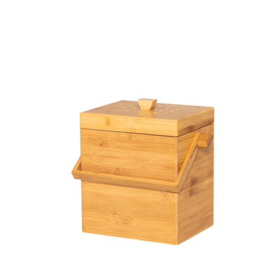 Šiukšlių dėžė kompostui (su ventiliacija) 4 l 28x17x27,5 cm bambukas Maku