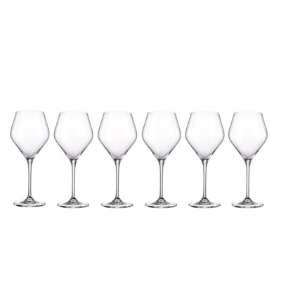 Taurės vynui 400 ml 6 vnt komplektas Crystal Bohemia 6341SJ0340