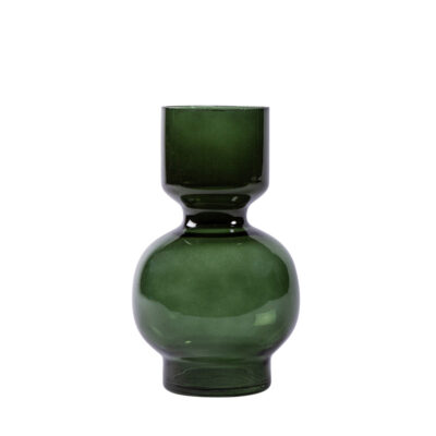 Vaza stiklinė tamsiai žalia D12xH20 cm PTDM 101755