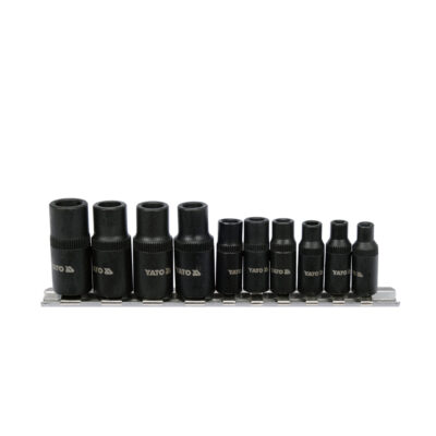 Adapterių rinkinys sriegikliams 6.3 mm (1/4") 10 mm (3/8") 10 vnt. YT-29280 YATO