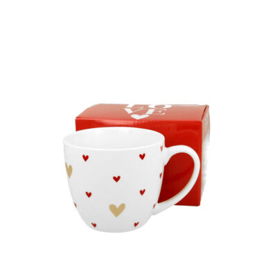 Puodelis porcelianinis Širdelė 460 ml DUO