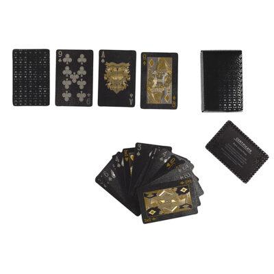 Žaidimo kortos 54 vnt. 58x88 mm  juodos/auksinės MG3725