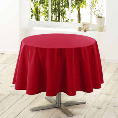 Staltiesė apvali poliesteris D180 cm raudona ESSENTIEL douceur d'intérieur