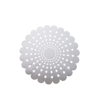 Padėkliukas stalo D38 cm plastikinis GALMOUR sidabro sp. Ambition 36426
