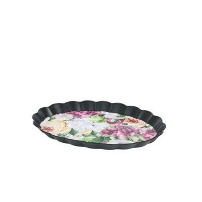 Padėklas plastikinis Gėlės 36,5x25,5x3 cm 59953