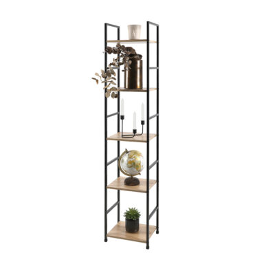 Lentyna pastatoma 29x23,5x144 cm juoda, medis Urban Living 151496