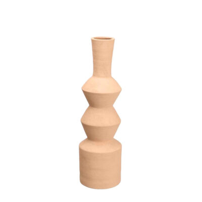 Vaza keramikinė D15xH60 cm kreminės spalvos Giftdecor 14636