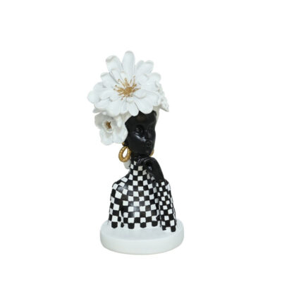 Figūrėlė Moteris su gėle balta sp. 12.5x14.5x29.5 cm ELIZABETHAN 8445393576268