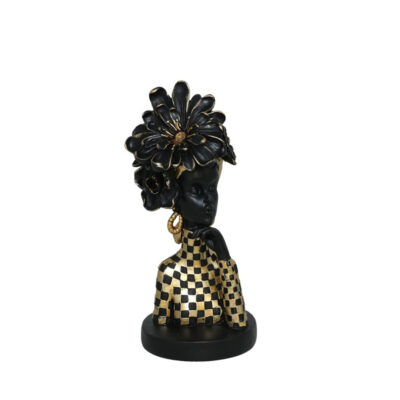 Figūrėlė Moteris su gėle aukso sp. 12.5x14.5x29.5 cm ELIZABETHAN 8445393576251