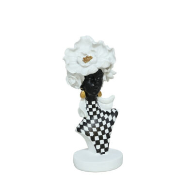 Figūrėlė Moteris su gėle balta sp. 11x13x30 cm DIANA 8445393576244