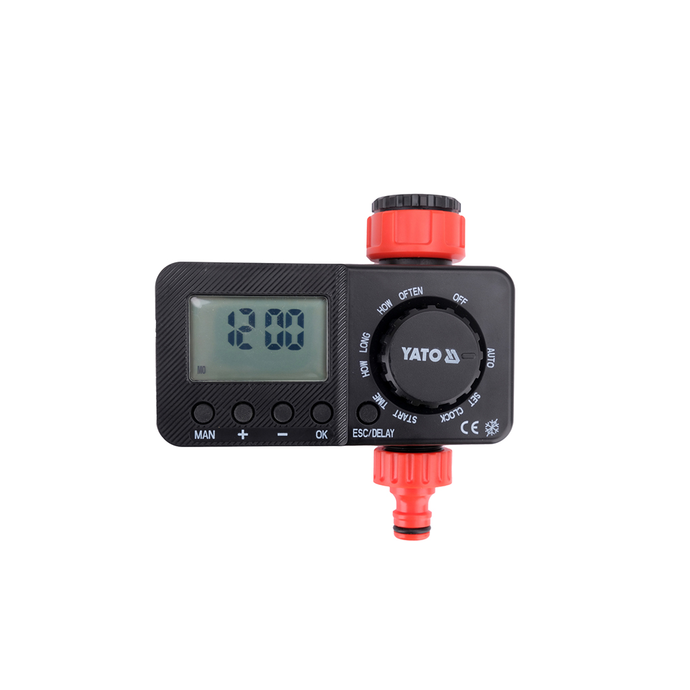 Automatinis sodo laistymo valdiklis LCD, 6 ciklai/d., 1–360 min YT-90200 YATO
