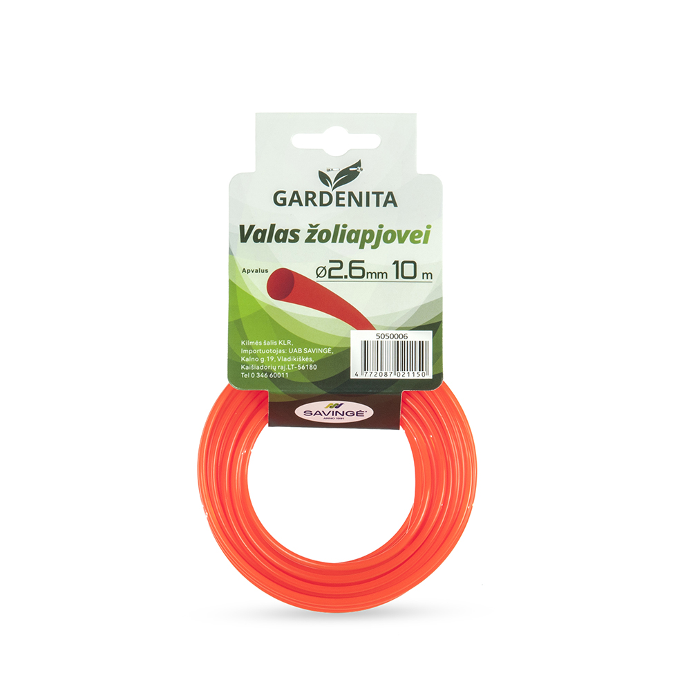 Valas žoliapjovei apvalus 2,6 mm 10 m Gardenita (16)