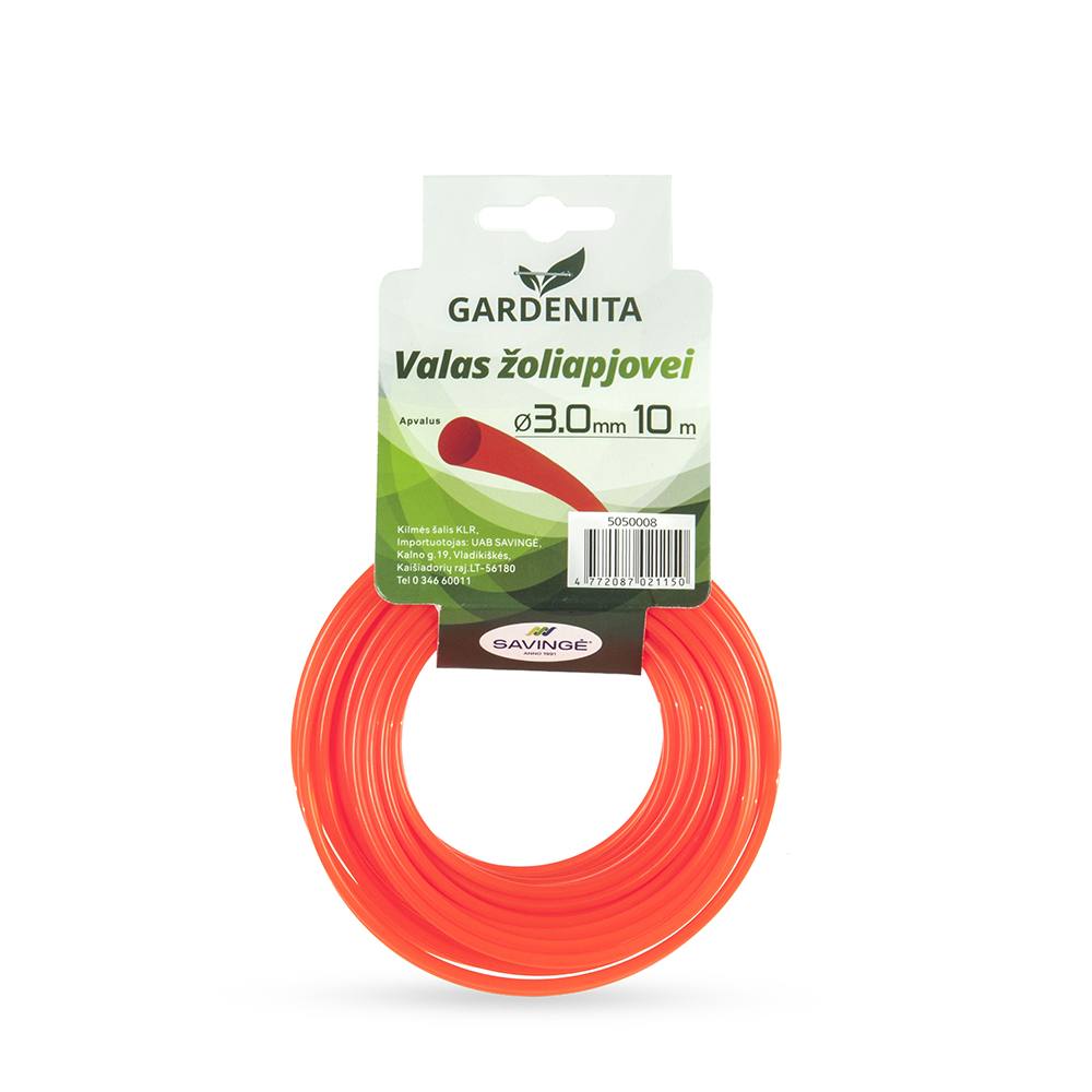Valas žoliapjovei apvalus 3,0 mm 10 m Gardenita (12)