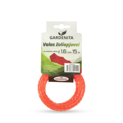 Valas žoliapjovei kvadratinis suktas 1,6 mm 15 m Gardenita (20)